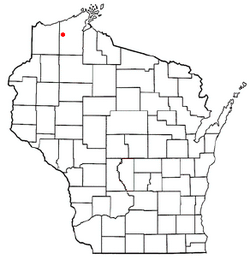 Location of Hughes, Wisconsin