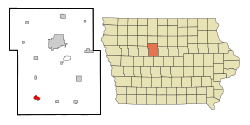 Location of Gowrie, Iowa