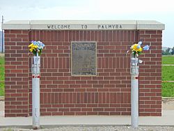 Welcome to Palmyra sign, June 2016