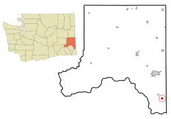 Location of Uniontown, Washington