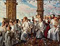 William Holman Hunt - May Morning on Magdalen College, Oxford, Ancient Annual Ceremony - Google Art Project