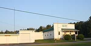 Town hall and fire station on WIS 55