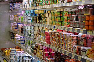 Yoghurts and desserts, Casino supermarket, Chamonix-Mont-Blanc, 2007