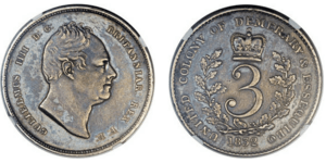 1832 Demerara and Essequibo 3 Guilder