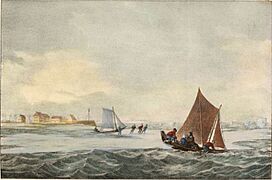 59. Vue de Willemsdorp, et du passage du Moerdyk pendant l'hiver