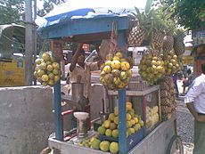 A road side fruit juice stall