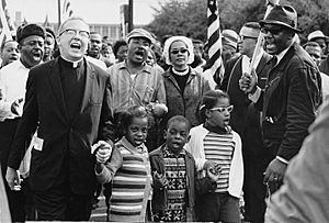 Abernathy Children on front line leading the SELMA TO MONTGOMERY MARCH for the RIGHT TO VOTE