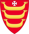 Arms of Haakon IV of Norway (Historia Anglorum)