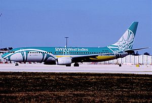 BWIA Boeing 737-800; 9Y-POS@MIA, February 2002 (5120095973)