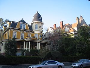 Restored Victorian mansions on Bergen Avenue