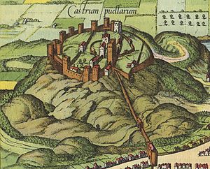 Braun & Hogenberg 'Castrum Puellarum' (Edinburgh Castle) c.1581