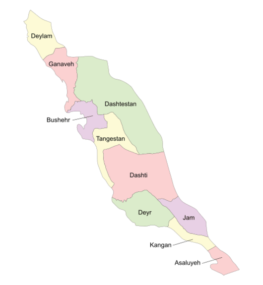 Counties of Bushehr Province