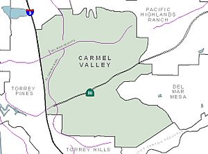 Carmel Valley community boundaries and surrounding communities