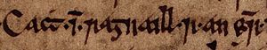 Cacht ingen Ragnaill (Oxford Bodleian Library MS Rawlinson B 488, folio 18r)