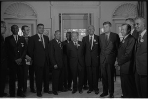 Civil rights leaders meet with President John F. Kennedyf