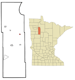 Location of Leonard, Minnesota
