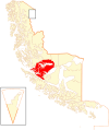 Location of the Río Verde commune in Magallanes Region