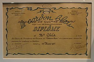 Cordon Blue diploma for Julia Child - National Museum of American History - DSC06120
