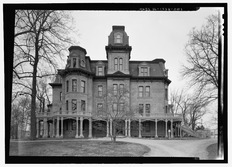 Exterior, south facade - Hegeler Carus Mansion, 1307 Seventh Street, La Salle, La Salle County, IL HABS IL-1228-1.tif