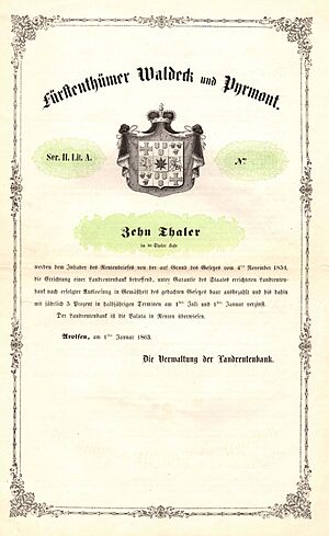 Fürstenthümer Waldeck und Pyrmont 1863