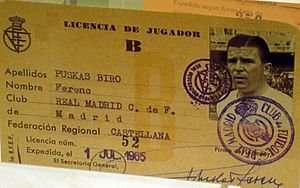 Ferenc Puskas player licence
