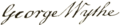 George Wythe signature
