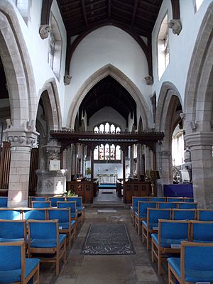Harlaxton Ss Mary and Peter - interior Nave to Chancel