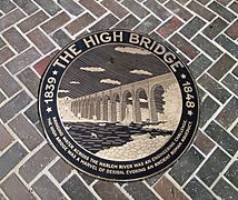 High Bridge re-opening first weekend - plaque The High Bridge