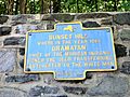 Historical plaque in Sunset Hill, Bronxville, NY, regarding Gramatan and the sale of Eastchester