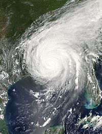 Hurricane Katrina after landfall MODIS