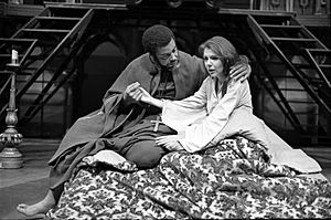 James Earl Jones and Jill Clayburgh in Othello