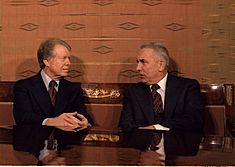 Jimmy Carter and Edward Gierek First Secretary of Poland - NARA - 177308