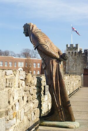 John Le Fleming Statue, City Walls, Southampton - geograph.org.uk - 1733156