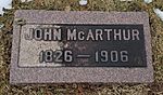 John McArthur's grave at Rosehill Cemetery, Chicago 1