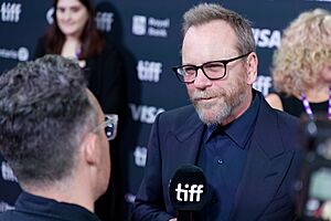 Kiefer Sutherland interviewing at the 2024 Toronto International Film Festival 2