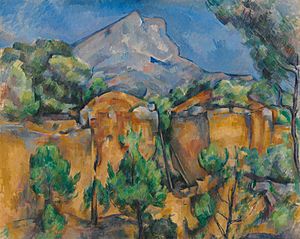 La Montagne Sainte-Victoire vue de la carrière Bibémus, par Paul Cézanne