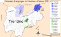 Language distribution Trentino 2011