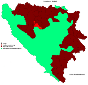 Location of Imljani in Bosnia and Herzegovina