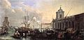 Luca Carlevarijs - The Sea Custom House with San Giorgio Maggiore - WGA4223