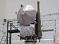 Lucy spacecraft lifted to dolly operations (KSC-20210908-PH-KLS01 0004) (cropped)