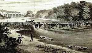 Macombs Dam, Harlem River 1850 crop