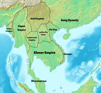 Mainland Southeast Asia in 1100 CE