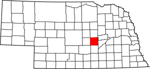 Map of Nebraska highlighting Howard County