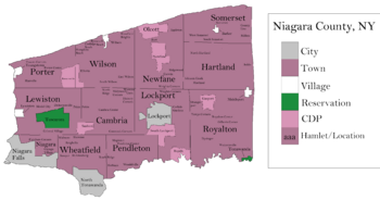 Map of Niagara County, New York
