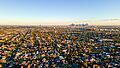 Melbourne city skyline from Hayes Park, Thornbury