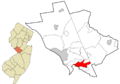 Mercer County New Jersey incorporated and unincorporated areas Yardville highlighted