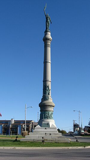 Monument at Washington Park in Michigan City