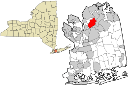 Location in Nassau County and the state of New York.