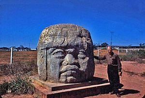 Olmec Head, Mexico, c. 1960