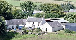 Over Borland Farm, Dunlop, East Ayrshire, Scotland - farm building layout